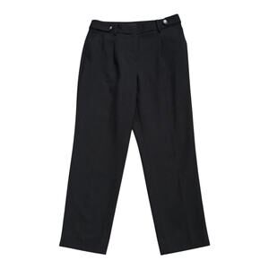 Talbots Black Pleated Stretch Ankle Dress Pants Career Straight Leg Size 8